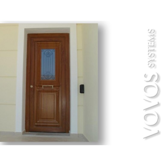 Παραδοσικη εξωπορτα pvc panel σε χρωμα ξυλου  Σελιανιτικα  Αχαιας 
