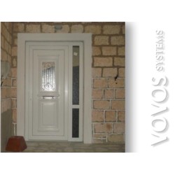 Εξωπορτες Συνθετικες , Παραδοσικη πορτα εισοδου pvc στο Φαληρο Πειραιας