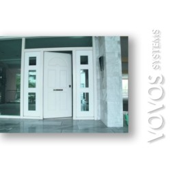 Πορτα ασφαλειας  εισοδου πολυκατοικιας , σχεδιο παντογραφου, ειδικη συνθετη κατασκευη στο Παγκρατι - Αθηνα