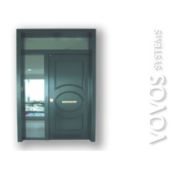 Πορτες ασφαλειας, πολυκατοικιας  σχεδιο "χαμογελο" παντογραφου σε χρωματισμο ral στον Κορυδαλλο