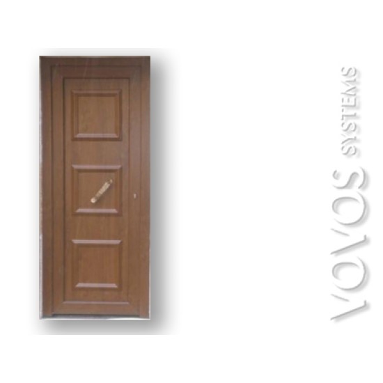 Εξωπορτες pvc κλασικες μονοφυλλες σε χρωμα ξυλου στις  Αιγες Αχαιας