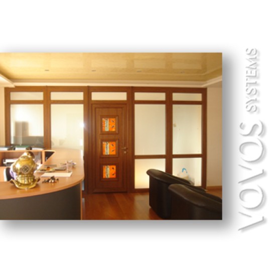 Πορτες συνθετικες, Πορτα pvc με σταθερα διαχωριστικα τζαμια - Ειδική Κατασκευη στην Αθηνα