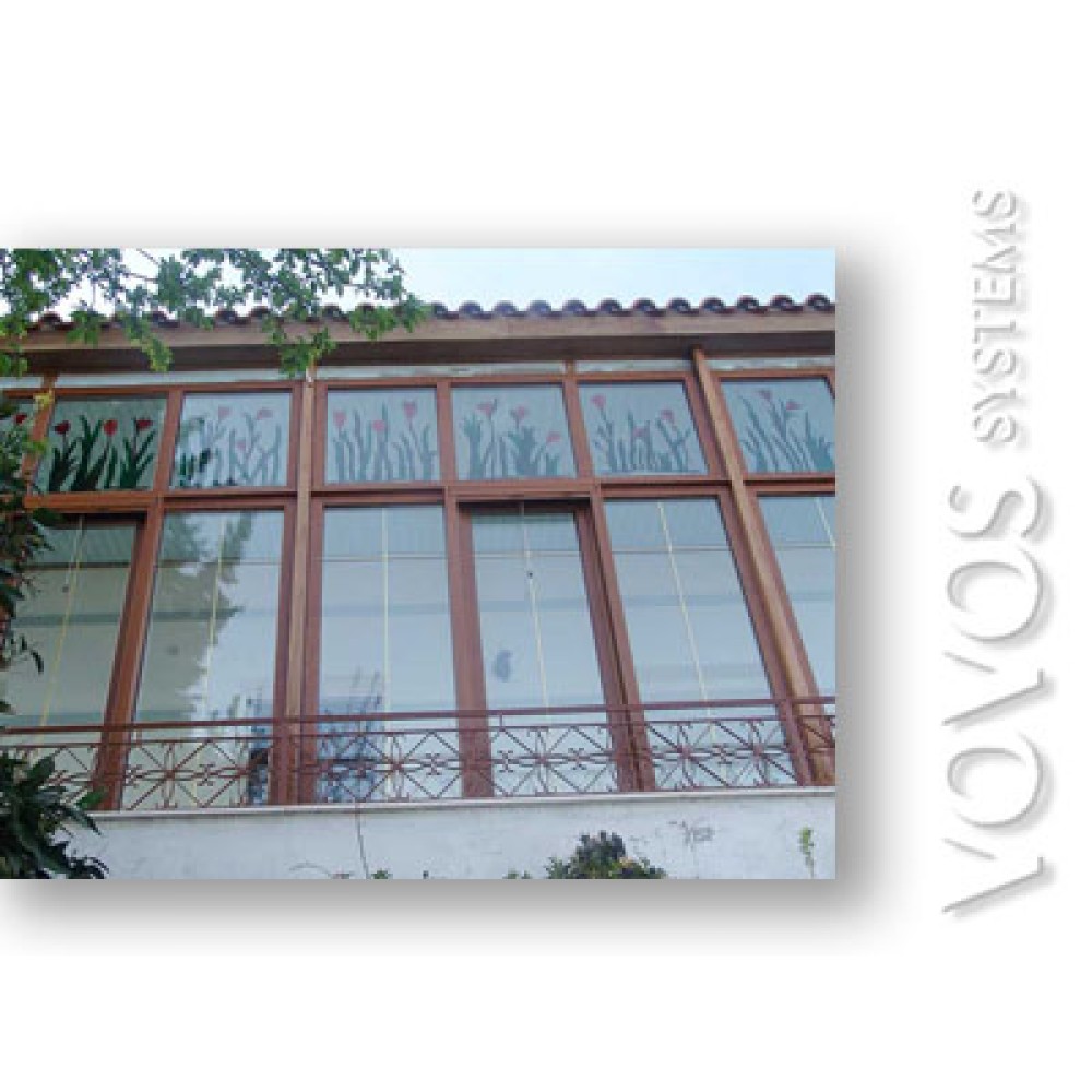  Συνθετικα Κουφωματα Pvc, Ενεργειακη κατασκευη τζαμαριας σε αιθριο με κεραμοσκεπη στα Παμφιλα Μυτιληνης