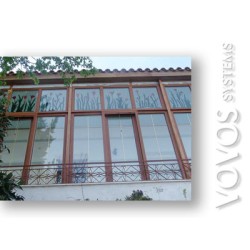  Συνθετικα Κουφωματα Pvc, Ενεργειακη κατασκευη τζαμαριας σε αιθριο με κεραμοσκεπη στα Παμφιλα Μυτιληνης