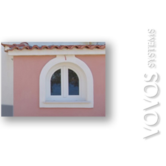 Συνθετικα Παραθυρα , Διφυλλο pvc παραθυρο Κουρμπαριστο με  ανακληση στον Προφητη Ηλια Λακωνια