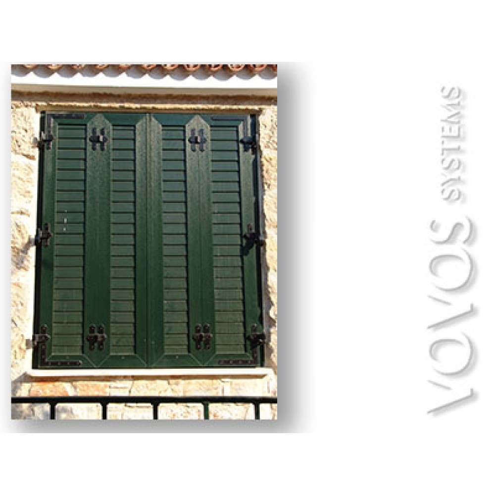 Συνθετικα κουφωματα Kommerling,  Πατζουρια παραδοσιακα τετραφυλλα χρωμα κυπαρισσι  στην Παλληνη Αττικης