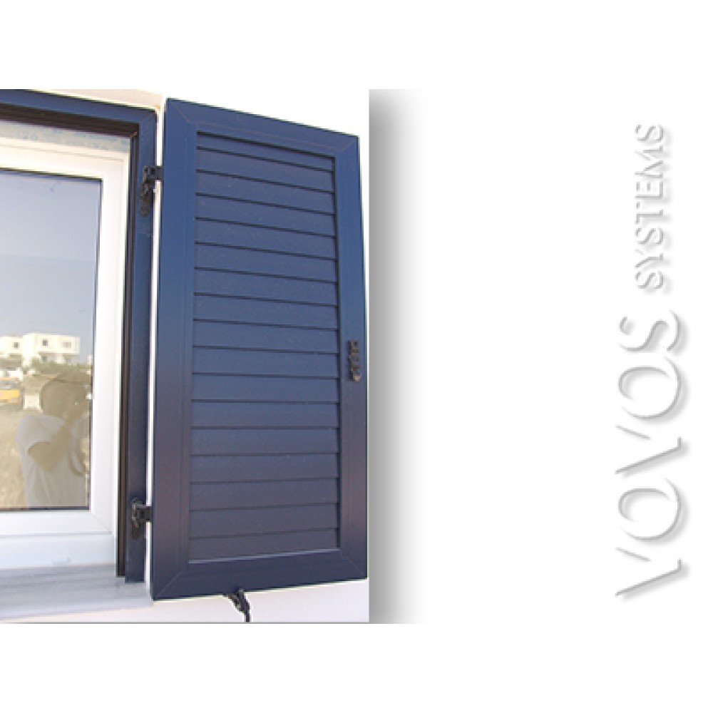 Συνθετικα Πατζουρια pvc , Πατζουρια παραθυρα Πορτες Παραδοσιακα Νησιωτικα σχεδιο γερμανικο σε μπλε χρωμα στην Αγινα