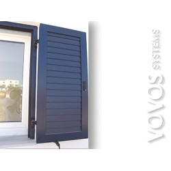 Συνθετικα Πατζουρια pvc , Πατζουρια παραθυρα Πορτες Παραδοσιακα Νησιωτικα σχεδιο γερμανικο σε μπλε χρωμα στην Αγινα