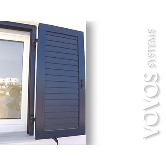 Συνθετικα Πατζουρια pvc , Πατζουρια παραθυρα Πορτες Παραδοσιακα Νησιωτικα σχεδιο γερμανικο σε μπλε χρωμα στην Αγινα