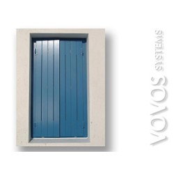 Ξυλινες Πορτες  παραθυρα,  Πατζουρια  μασιφ νησιωτικα  μπλε ραμποτε με καθετο εξαερισμο , στην Ιο -Κυκλαδες