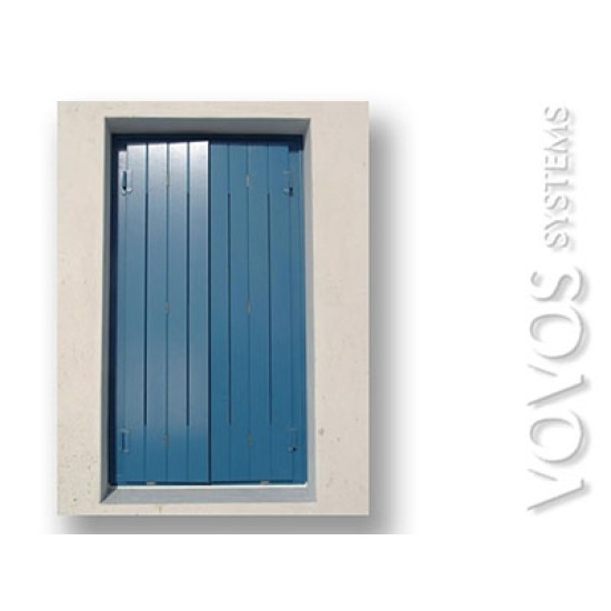 Ξυλινες Πορτες  παραθυρα,  Πατζουρια  μασιφ νησιωτικα  μπλε ραμποτε με καθετο εξαερισμο , στην Ιο -Κυκλαδες