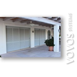 Ξυλινα Κουφωματα, Ξυλινα Συρομενα ,Επαλληλα με  πατζουρια γριλιας στην Μυκονο 