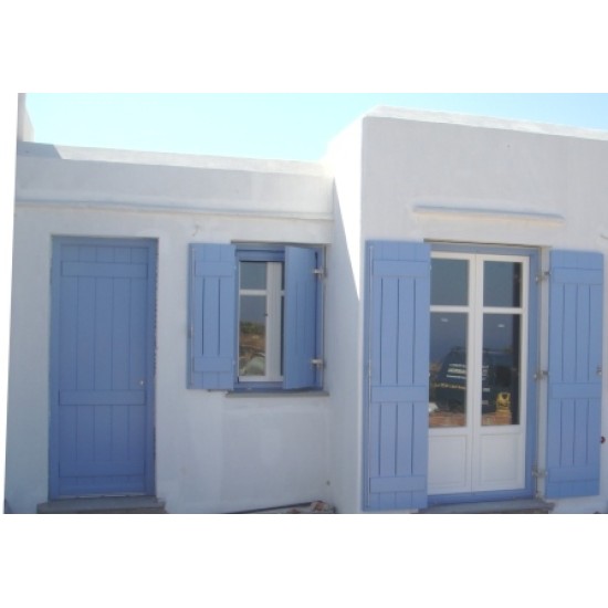 Ξύλινα Κουφωματα, πορτες, παραθυρα , πατζουρια Νησιωτικα  καθετα ραμποτε στην Σαντορινη Ξυλινα Πατζουρια -Μπαλκονοπορτες