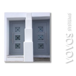 Πορτες Εισοδου  συνθετικες με τριπλα κρυσταλλα που ανοιγουν  αντιστροφα