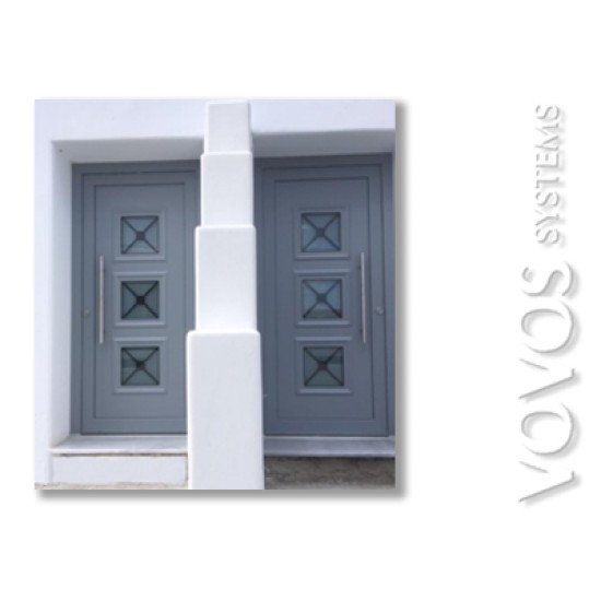 Πορτες Εισοδου  συνθετικες με τριπλα κρυσταλλα που ανοιγουν  αντιστροφα